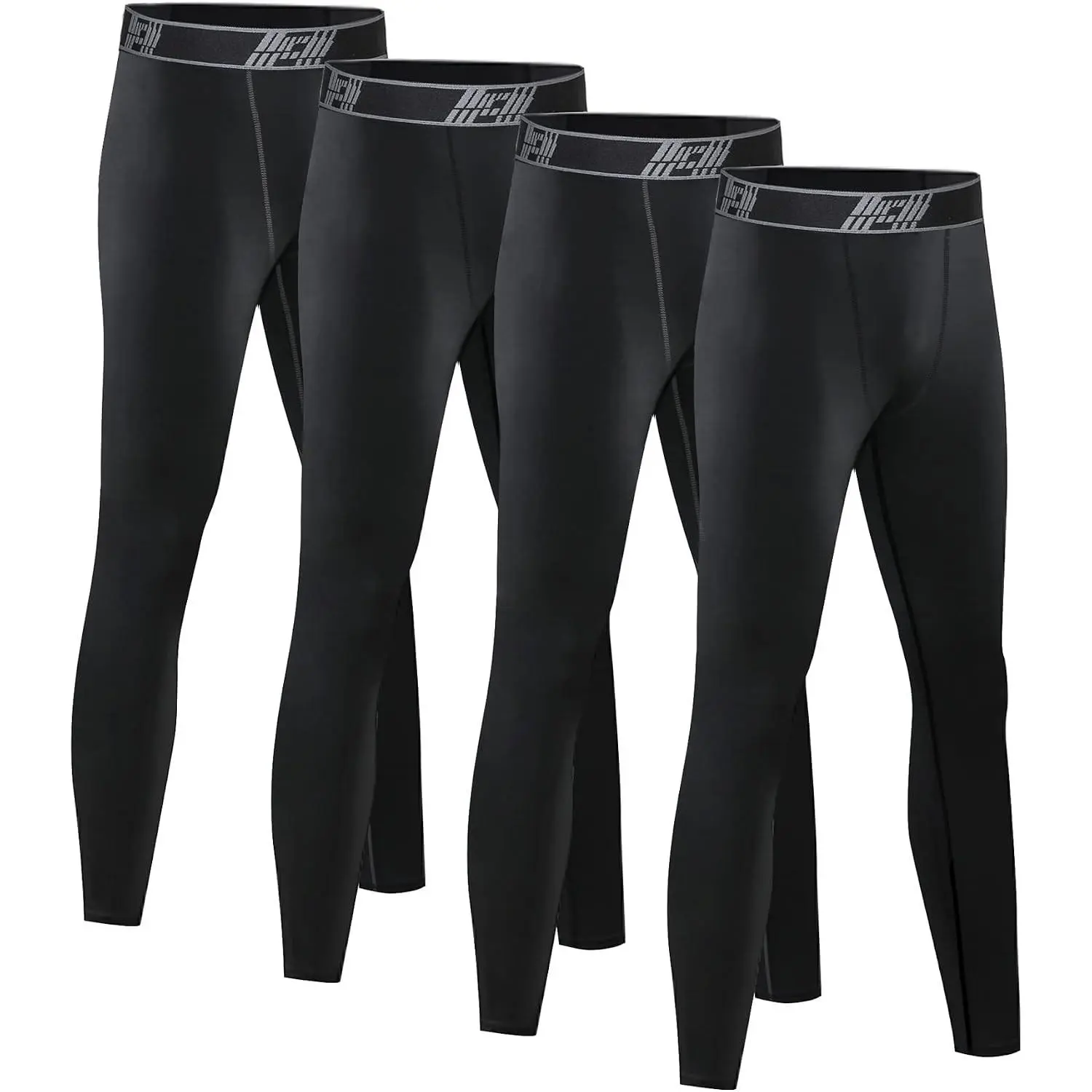 4 Pack Boys' Compression Leggings Athletic Tight Pants | Stretchable, Tight Fit Base Layer Underwear for Running, Football, Baseball, Basketball & Outdoor SportsGift
