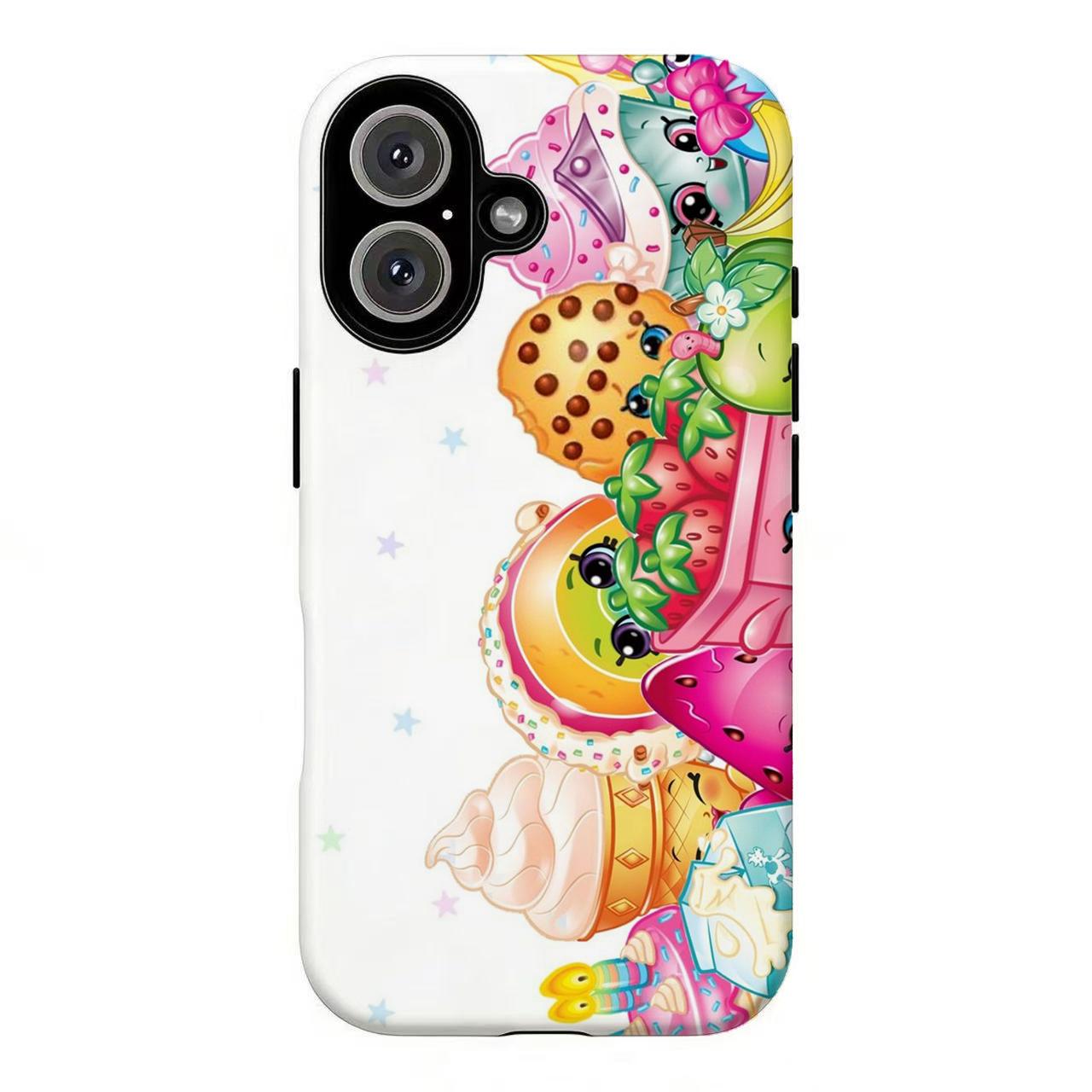 FL-Sh0pkins Cartoon Print Phone Case,Cute Kawaii Collage Phone Case For iPhone 11 12 13 14 15 16 17 Air Pro Max for Samsung S26 S25 S24 S23 S22 S21 Case,Gift for her/him/fans