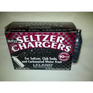 40 8g Soda Chargers Wireless Seltzer Water Cartridges - 4 Boxes of 10F