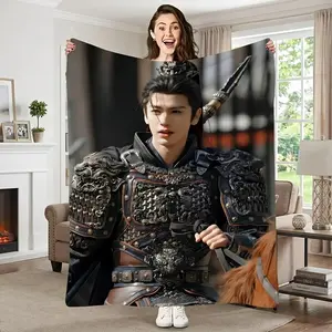 TV Drama Zhu Yu Pursuit Of Jade Zhang Linghe Tian Xiwei Flannel Blanket Kids Blanket Adult Blanket Chinese Drama Warrior Print Soft Cozy Throw For Bedroom Sofa Bed Travel Gift