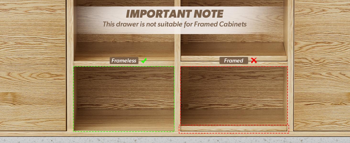 THE WELL KEPT Pull Out Cabinet Organizer 2 Pack, Slide Out Drawers for Kitchen Cabinets, Cabinet Drawers with Adhesive Nano Glue for Bathroom, Living Room, Kitchen Clutter Organization