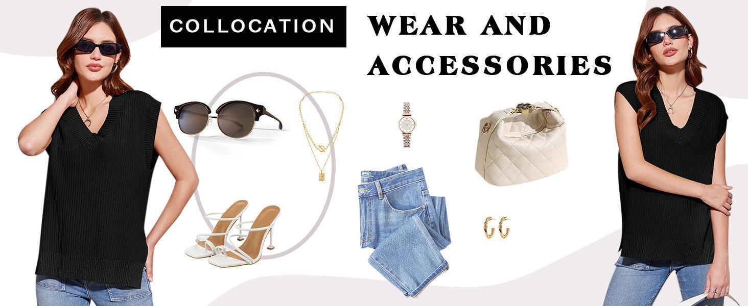 Danedvi Womens V Neck Sweater Vest Oversized Ribbed Knit Sleeveless Casual Loose Fit Pullover Tank Top Fabric Nylon Danedvi Womens V Neck Sweater Vest Oversized Ribbed Knit Sleeveless Casual Loose Fit Pullover Tank Top Fabric Nylon