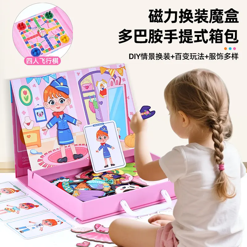 Magnetic Princess Dress-Up Game: Versatile Play & DIY Puzzle Toy Set – A Gift for Toddlers Aged 3–6