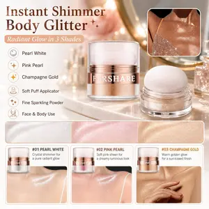 1pcs Tri-Color Body Highlighter Powder, Face & Body Use, Shiny Effect, Clavicle, Face, Shoulder, Leg Brightening, Party, Festival, Daily Makeup