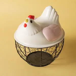 Household kitchen egg basket storage basket vegetable wrought iron storage basket storage basket fruit basket vegetable basket metal basket Plastic baskets