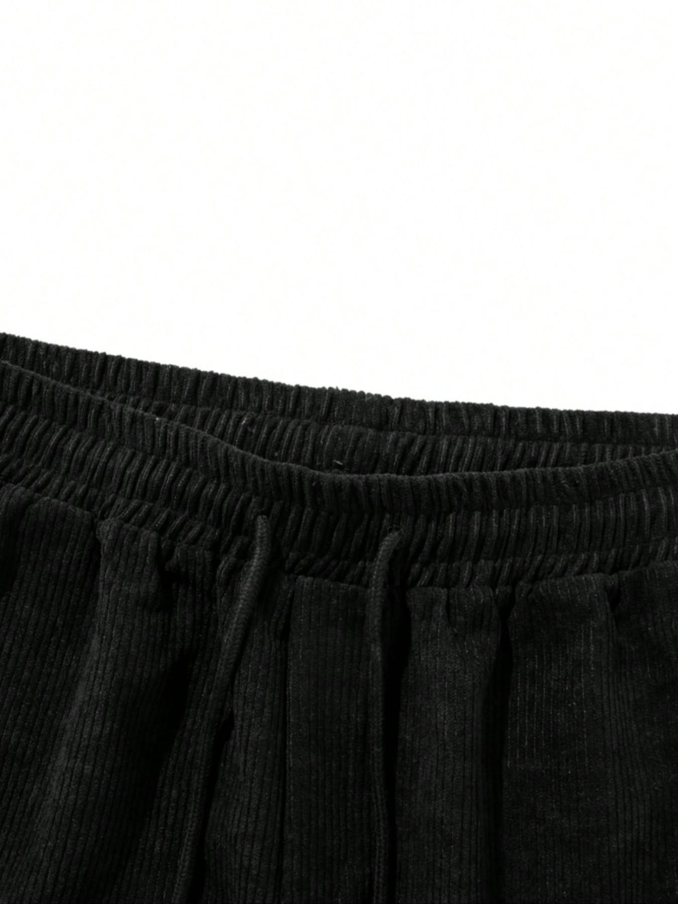 Men's Regular Fit Ribbed Shorts, Casual Comfy Breathable Loungewear Shorts for Summer, Men's Bottoms for Daily Wear