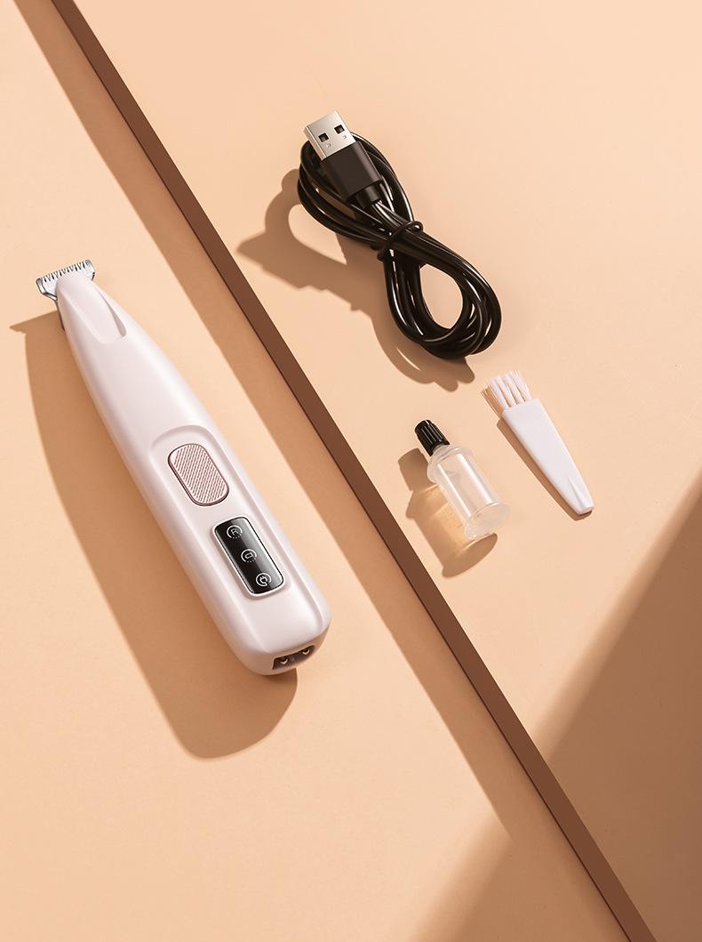 Rechargeable Pet Hair Trimmer Kit, Pet Paw Trimmer, Cordless Quiet Dog Trimmer for Grooming with LED Light, Small Dog Grooming Clippers for Dogs & Cats, Pet Grooming Tool,Waterproof, low noise pet shaver