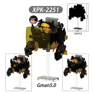 2026 hot item MOC Skibidi Toilet Man vs Monitor Building Blocks The Audio and Camera Man Toys For Children Christmas Birthday Gift