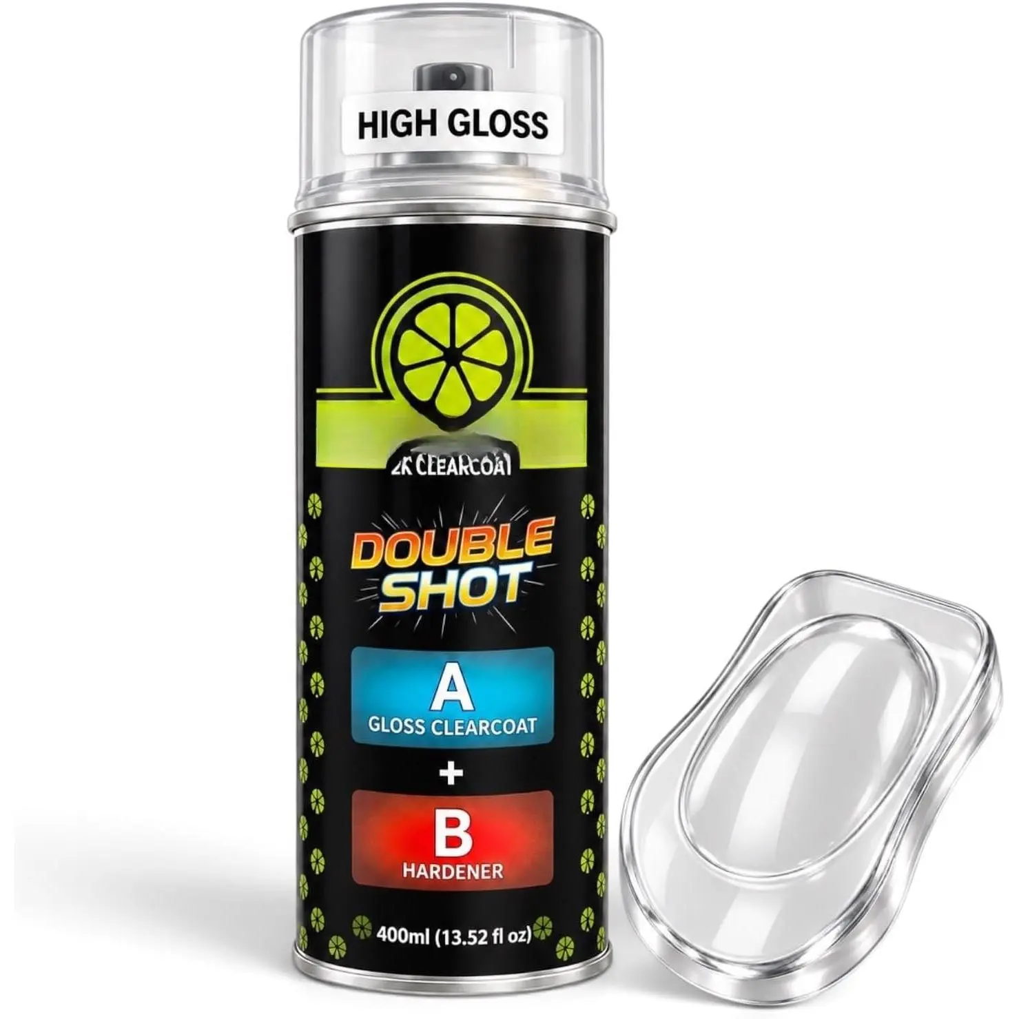 Double Shot Automotive  High Gloss Clearcoat Aerosol - Professional Glossy Finish   for Auto  & Custom  - Pack of 1