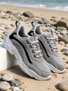 Men's Urban Outdoor Thick Sole Dad Shoes, Breathable Mesh with Matte Suede, Multi-Layer Shock Absorption, Anti-Slip Casual Sneakers