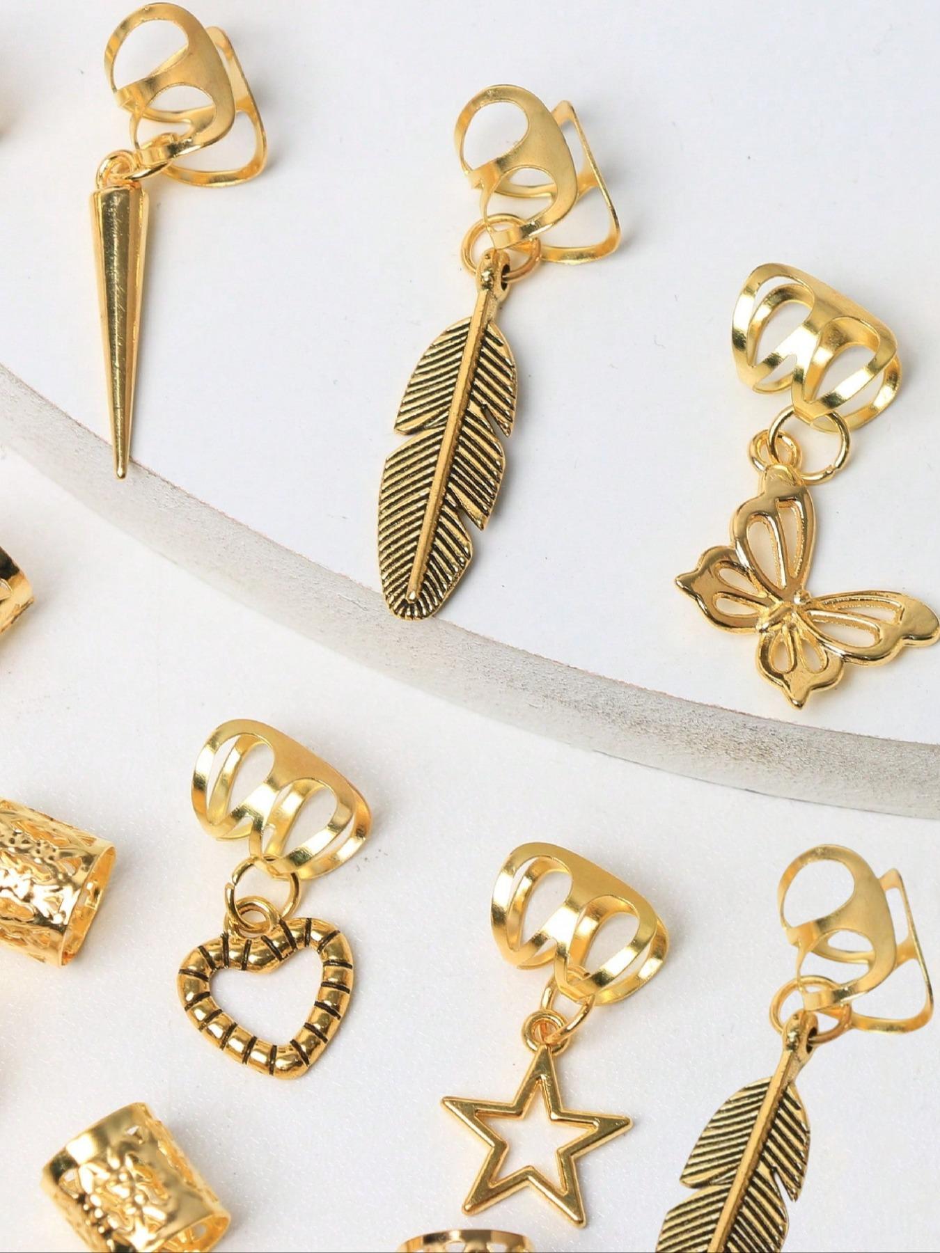 Summer 2024 Mixed Style Butterfly & Heart & Leaf Decor Hair Ring, 26 Counts Fashion Hair Accessories for Women & Girls, Simple Trendy Hairwear for Daily Used Braid Hairstyles