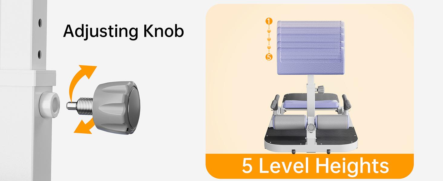 Hip Thrust & Squat Machine for Home – Multi-Function Glute Builder, Leg & Core Strengthening Equipment – Adjustable Sissy Squat, Hip Thrusts, Squat Assist Machine for Home Gym