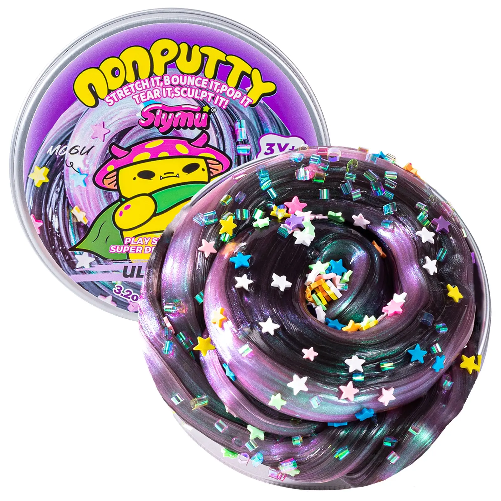 Slymu Ultra/bp Putty Slime - Galaxy, Sensory Fidget Toys, Stress Relief, Soft Slime Stressball, Glitter, Sparkly Squishies, Soft Fidgets Squishies, Non Sticky, Party Favors for Kids, Birthday Gifts for Girls and Boys