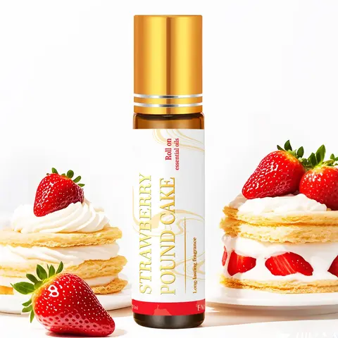 10MLStrawberry Pound Cake Fragrance Oil, Alcohol-Free Long-Lasting Scent, Home Fragrance Oils, Massage Oil, Humidifier Diffuser, Car Freshener, Home Decor, DIY Soap/candle, Gift