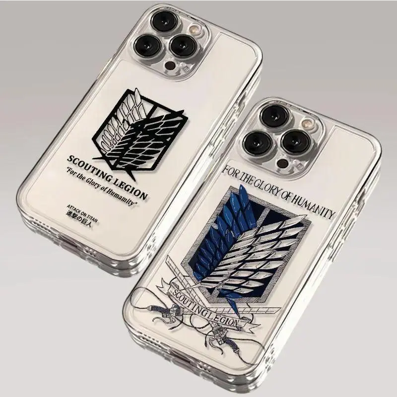 Hot Anime Attack on Titan Phone Case  for iPhone 17, 16, 15, 14, 13, 12, 11 Pro Air Plus ProMax and Samsung S26-S20 Ultra FE Plus shock-absorbing phone cases,first choice fashionable gift.