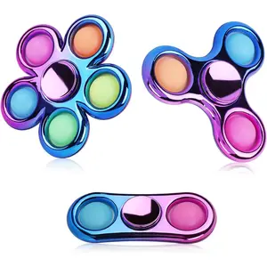 Pop Fidget Spinner, 3 Pack Fidget Toys for Adults, Kids, Teens - Party Favors, Classroom Carnival Prizefidget toys