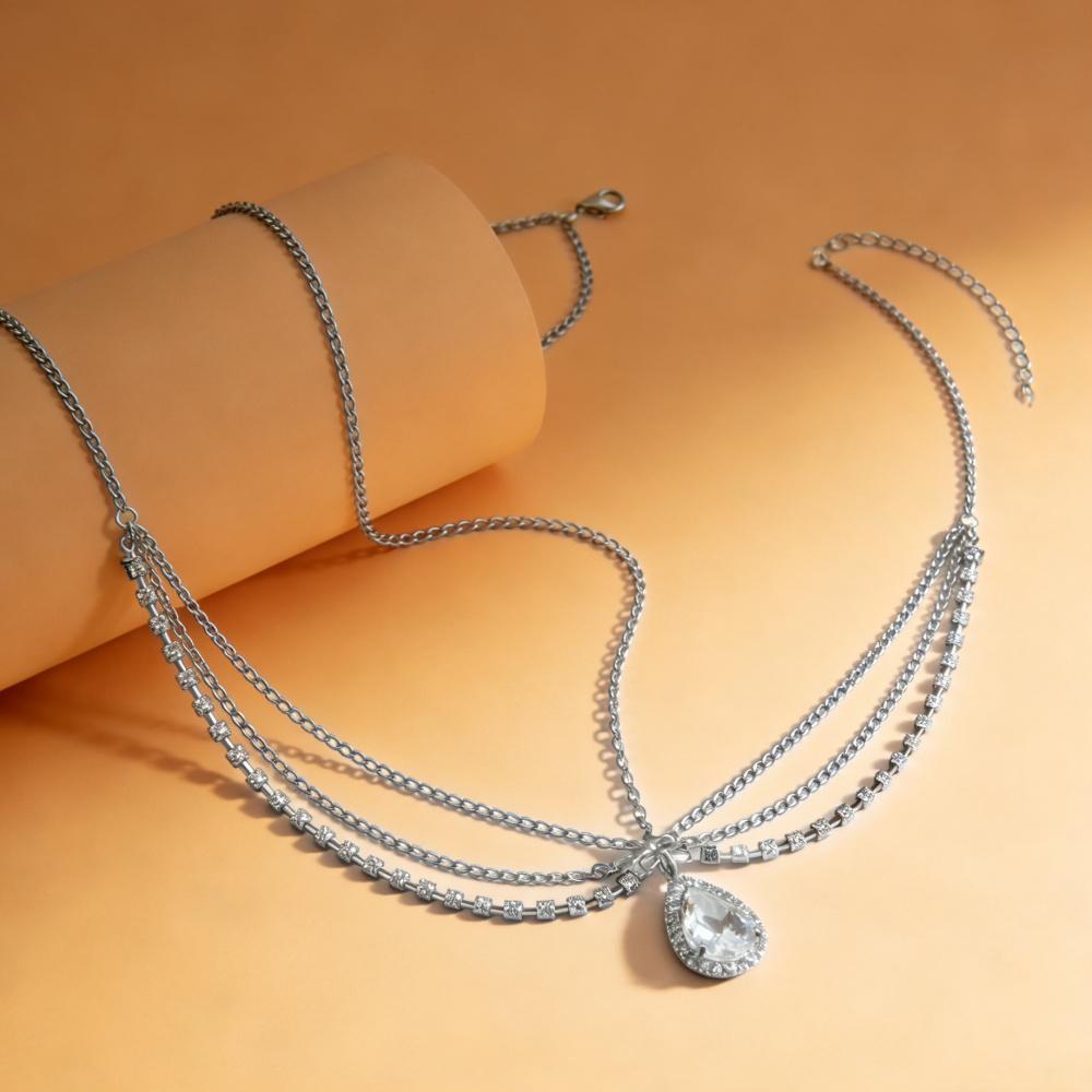 Super ethereal crystal forehead ornament for women, niche exotic bohemian style hair accessory, vintage headpiece, bridal forehead chain, forehead pendant