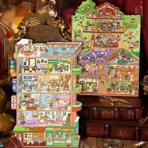 3d micro world building block sticker, 3 counts/set diy miniature world sticker, scrapbook & journal making material, craft stickers packs, birthday gift