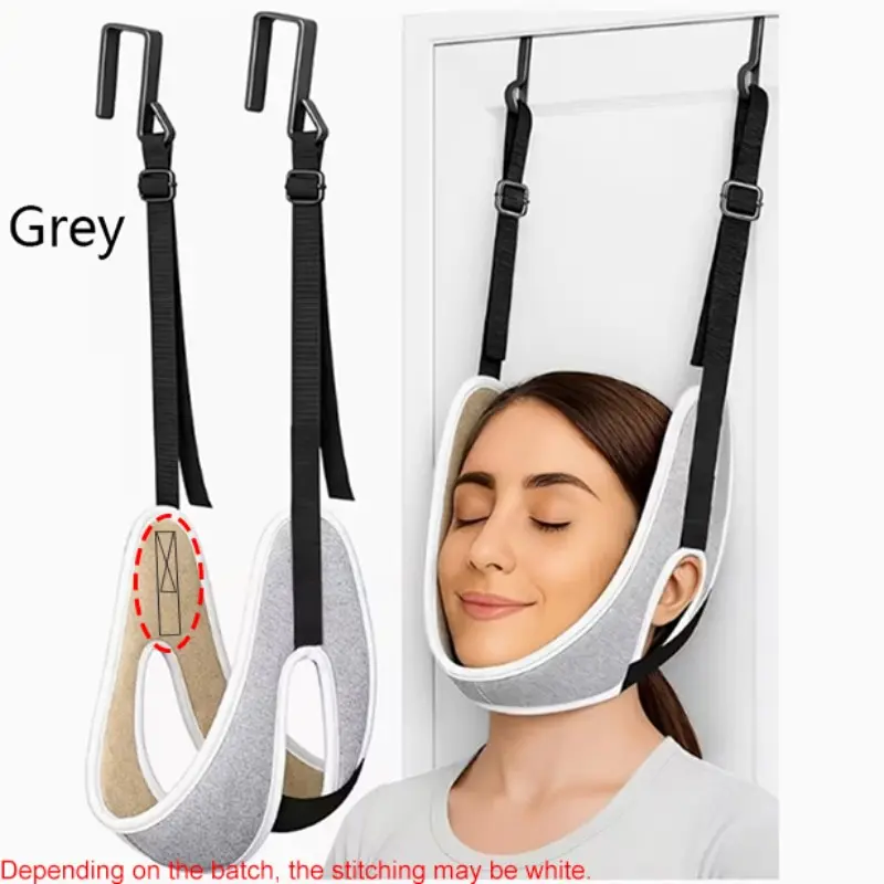 Neck Stretcher Neck Traction Device, Over Door Design and Hook Design, Puller with 330 Lbs Weight Capacity, Thickened Neck Support, Breathable Design