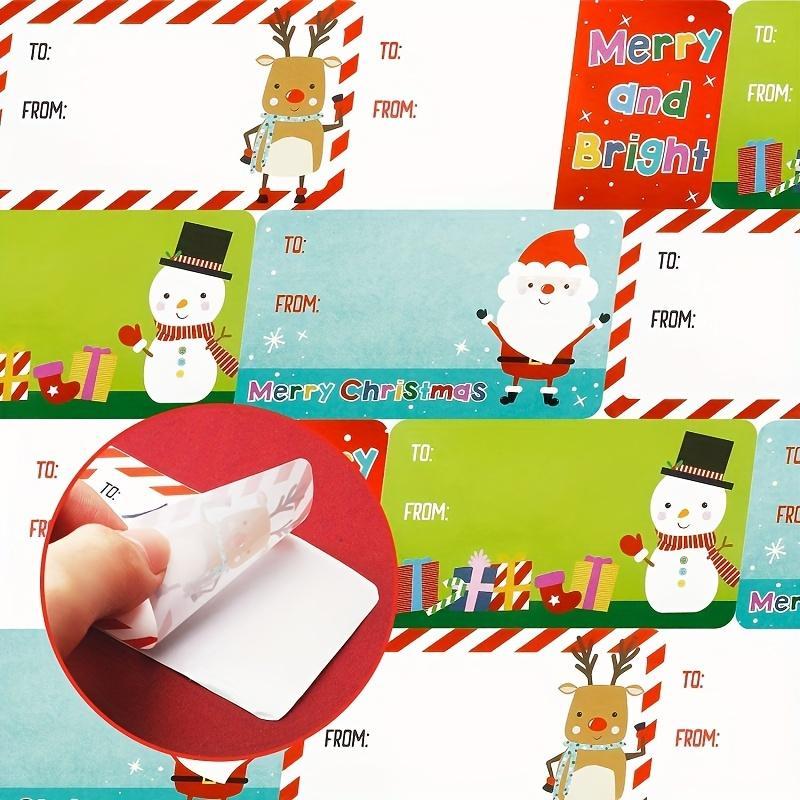 1 Roll/200 Sheets Christmas Festival Decoration Gift Series, Adhesive Labels for Holiday Gifts, Perfect for Festive Decorations, High Adhesive Stickers, Sticky Labels