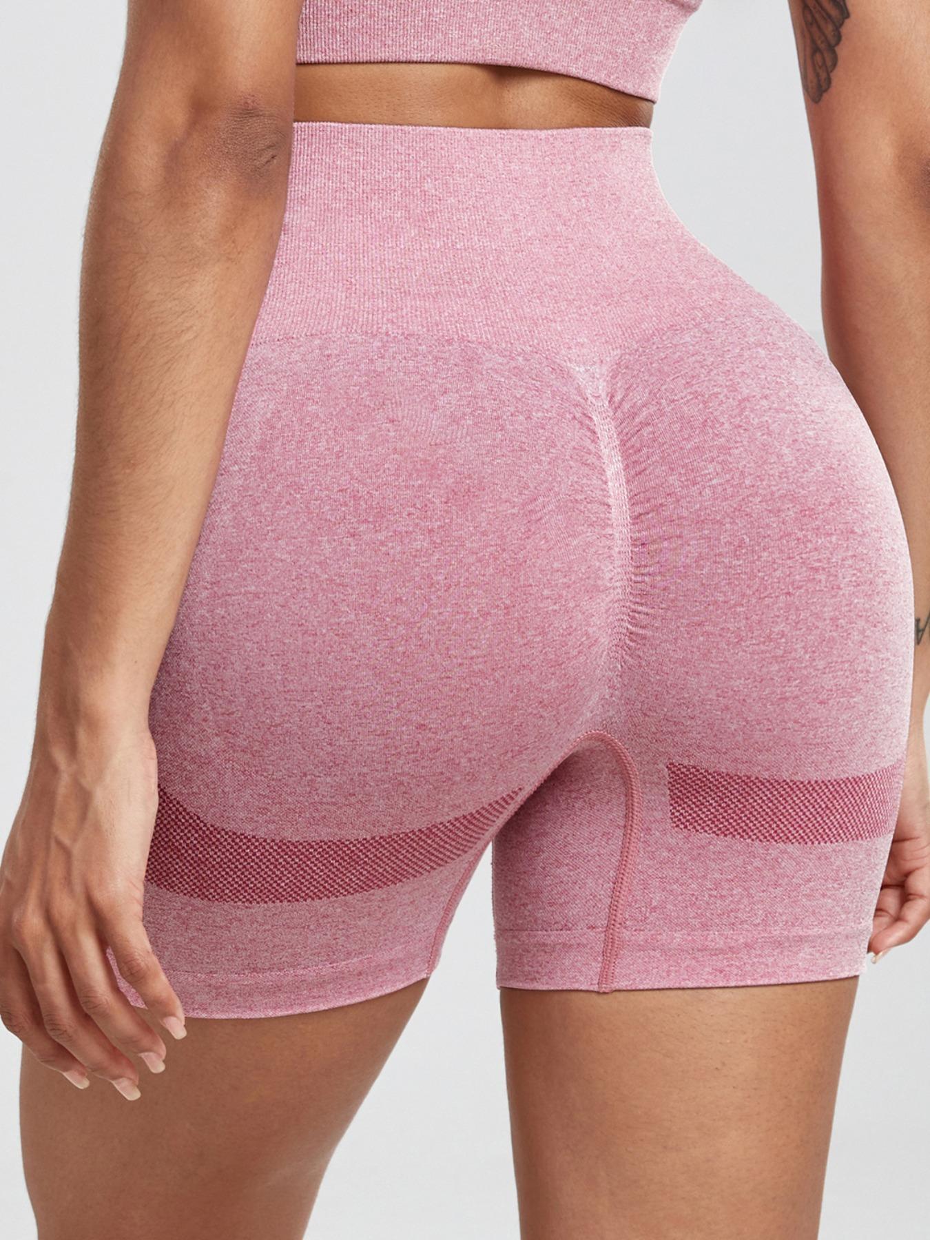 Women's Solid Color High Waist Gym Shorts, Breathable Comfortable Skinny Shorts, Ladies Sportswear for Gym Workout Running, Yoga Activewear, Yoga Clothes