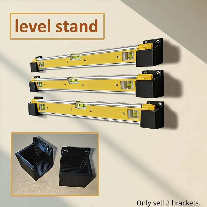 Universal Wall-Mounted Leveling Bracket Set of 2, Plastic Horizontal Storage Rack Organiser, Ideal for Workshop, Garage, Home, Office, Level Stand
