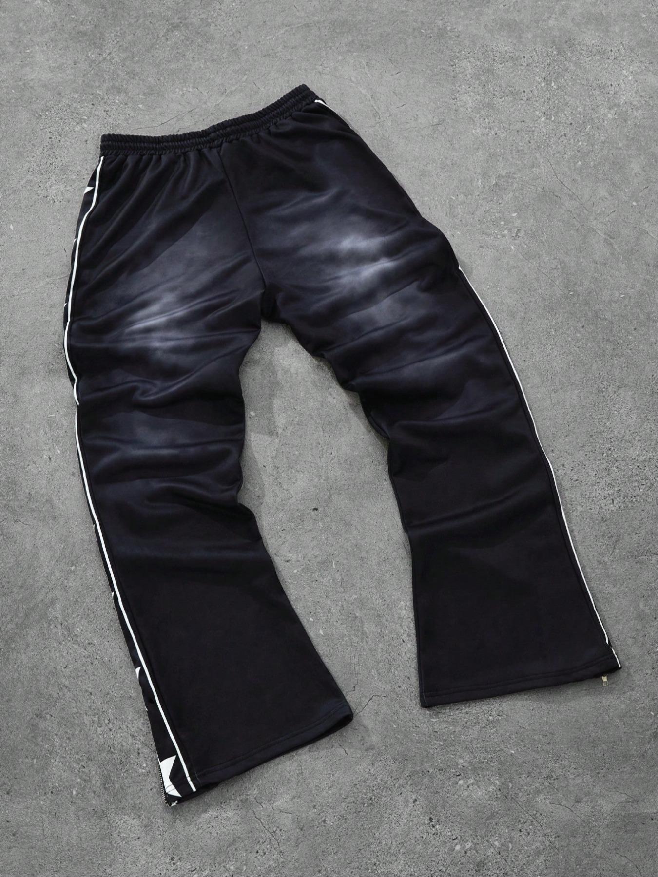 Men's Star & Letter Print Drawstring Waist Sweatpants, Casual Comfy Loose Jogger Pants for Daily Wear, Fashion Men's Bottoms for All Seasons, Casual Sports Trousers