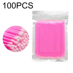 100pcs Micro Eyelash Applicators Brushes Disposable Makeup Cotton Swab for Precise Application Lipstick Cosmetic Accessories