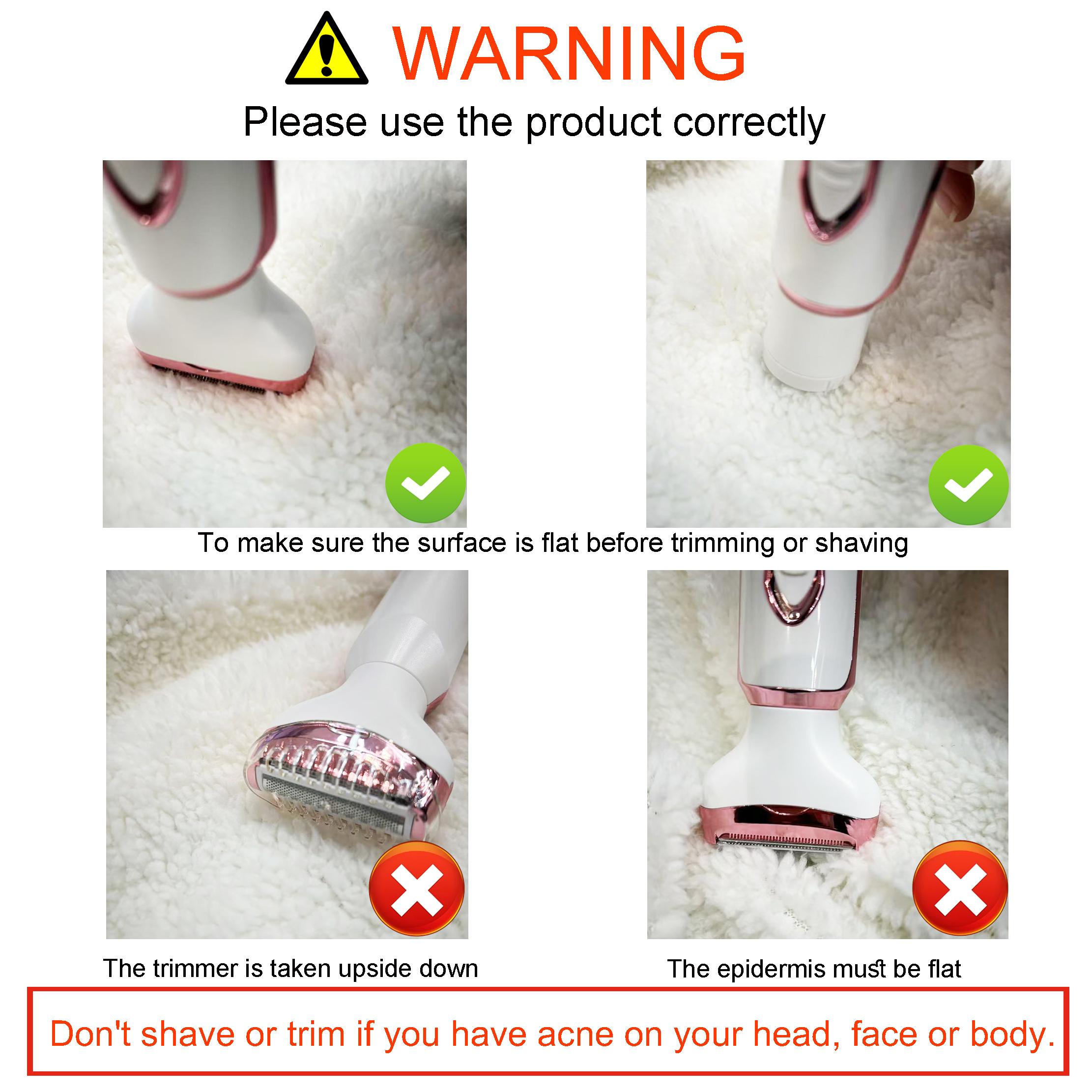 4 in 1 Electric Shaver, 1 Box USB Rechargeable Hair Removal Tool with Replacement Heads, Gentle Hair Removal Tool for Face, Eyebrow, Nose, Arm, Leg, Body, Rechargeable Shaver Machine, Shaving Machine, Personal Care Appliances