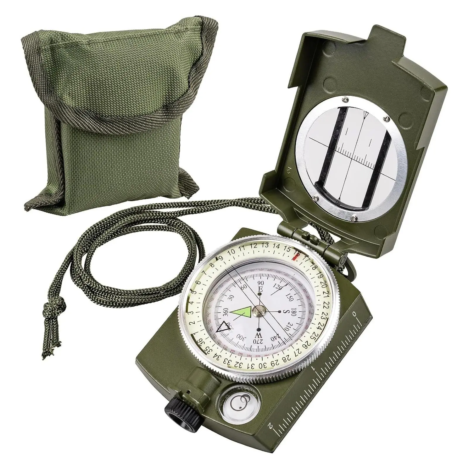 Hiking Tactical Survival Compass Waterproof Durable Pocket-Sized with Lanyard for Climbing Biking Exploring Geology Outdoor ActivitiesGift