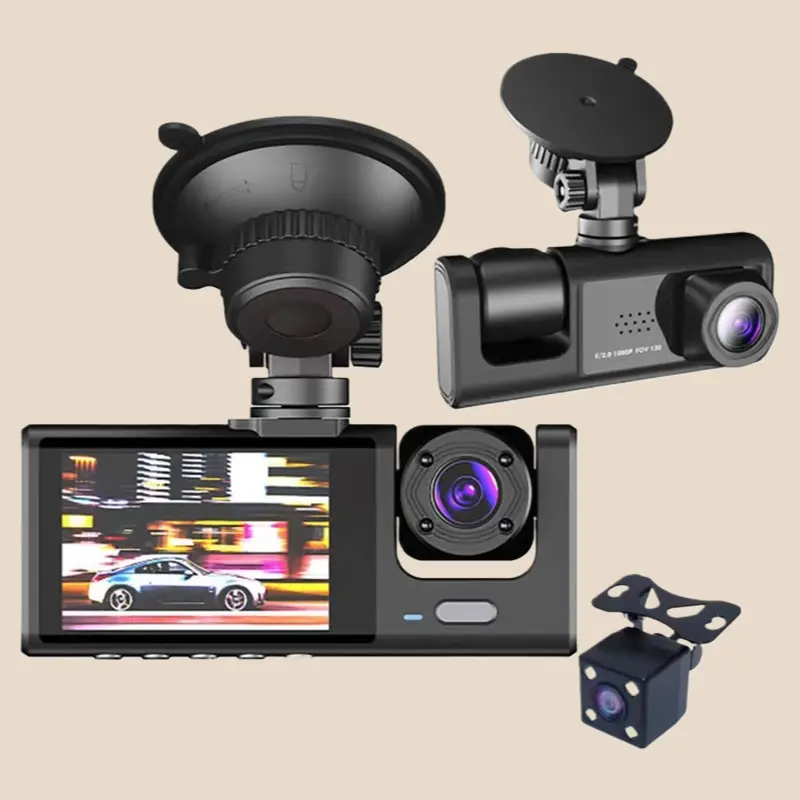 2 Inch Triple Lens Car Dash Cam WiFi Night Vision HD Vehicle Driving Recorder S1 Car DVR Camera