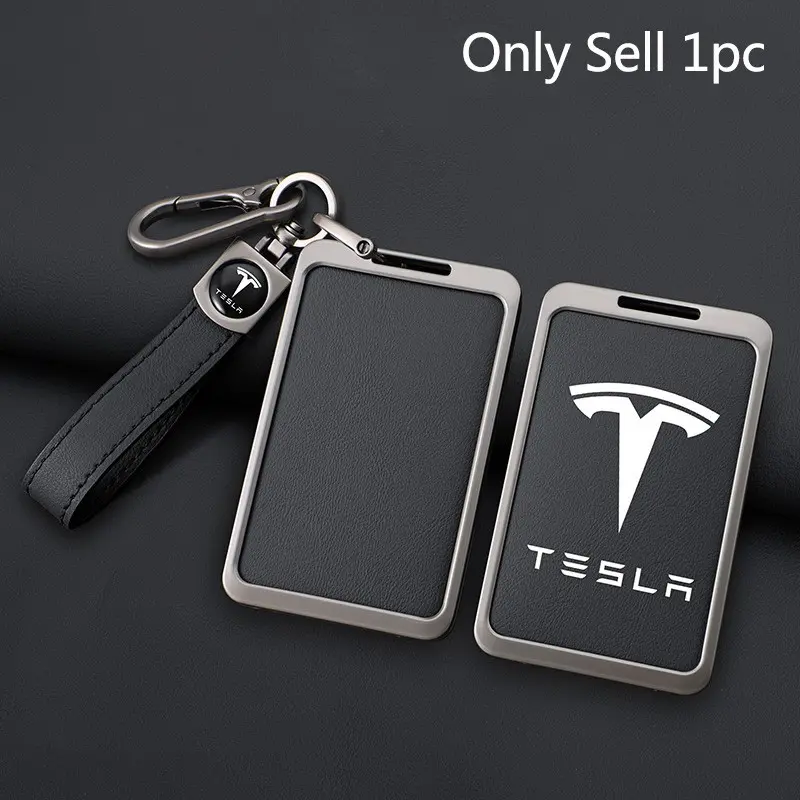 Zinc Alloy Car Smart NFC Card Key Case Cover Protector Holder Shell For Tesla Model 3 Model S Model X Model Y Roadster SpaceX Remote Accessories
