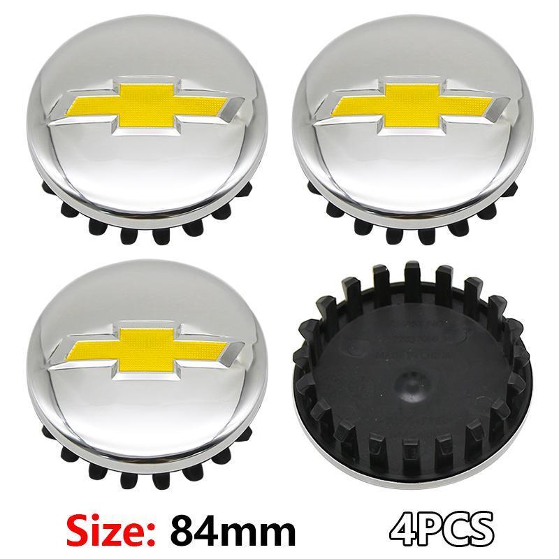 4pcs 53mm 59mm 84mm Chevrolet logo car emblem Wheel Center Hub Cap auto Rim refit dust-proof badge covers styling accessories