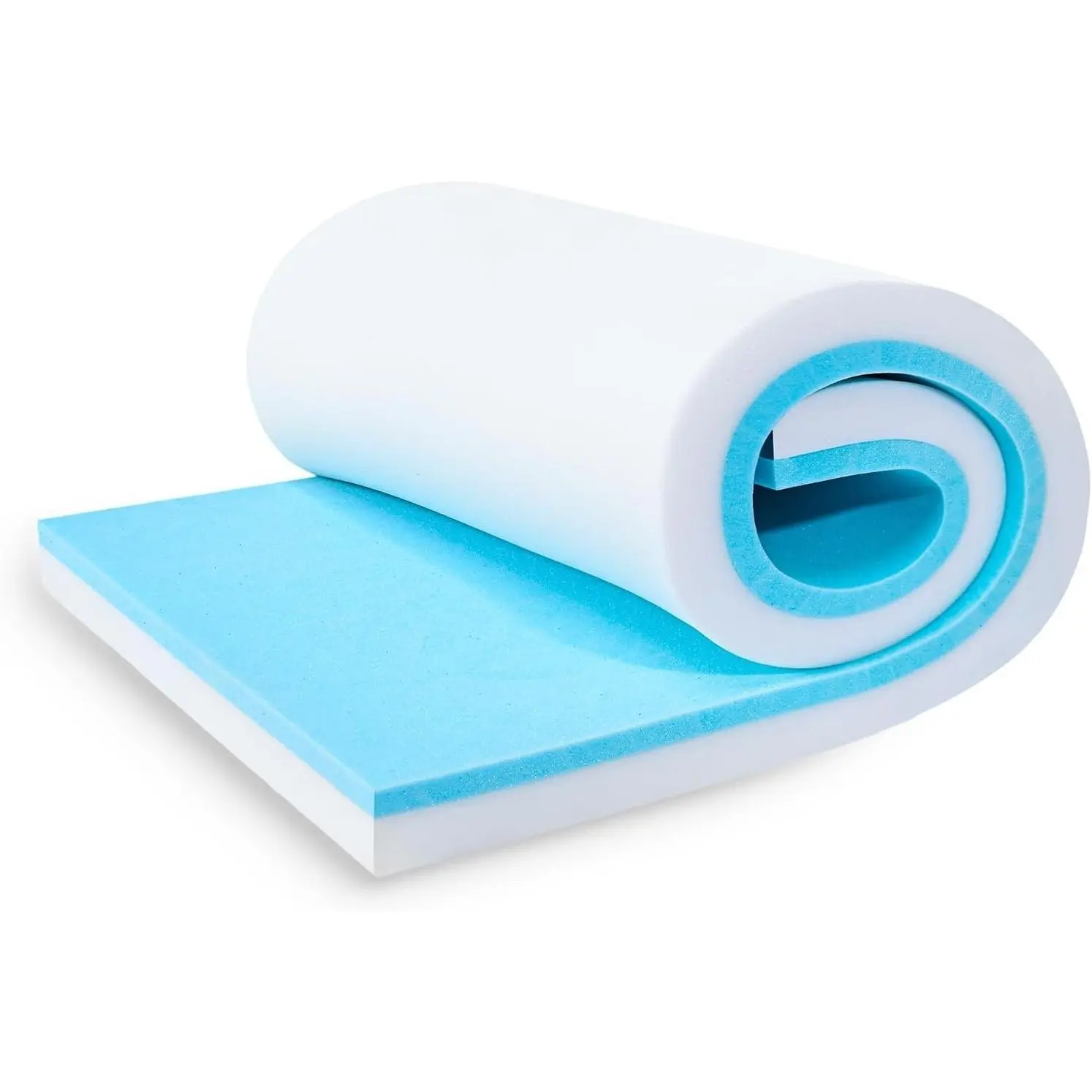 High Density Gel Memory Foam Upholstery Foam, 72" x 24" x 1" - Couch Cushion Support Replacement Pad, Cut to Size Sofa Sag SupportGift