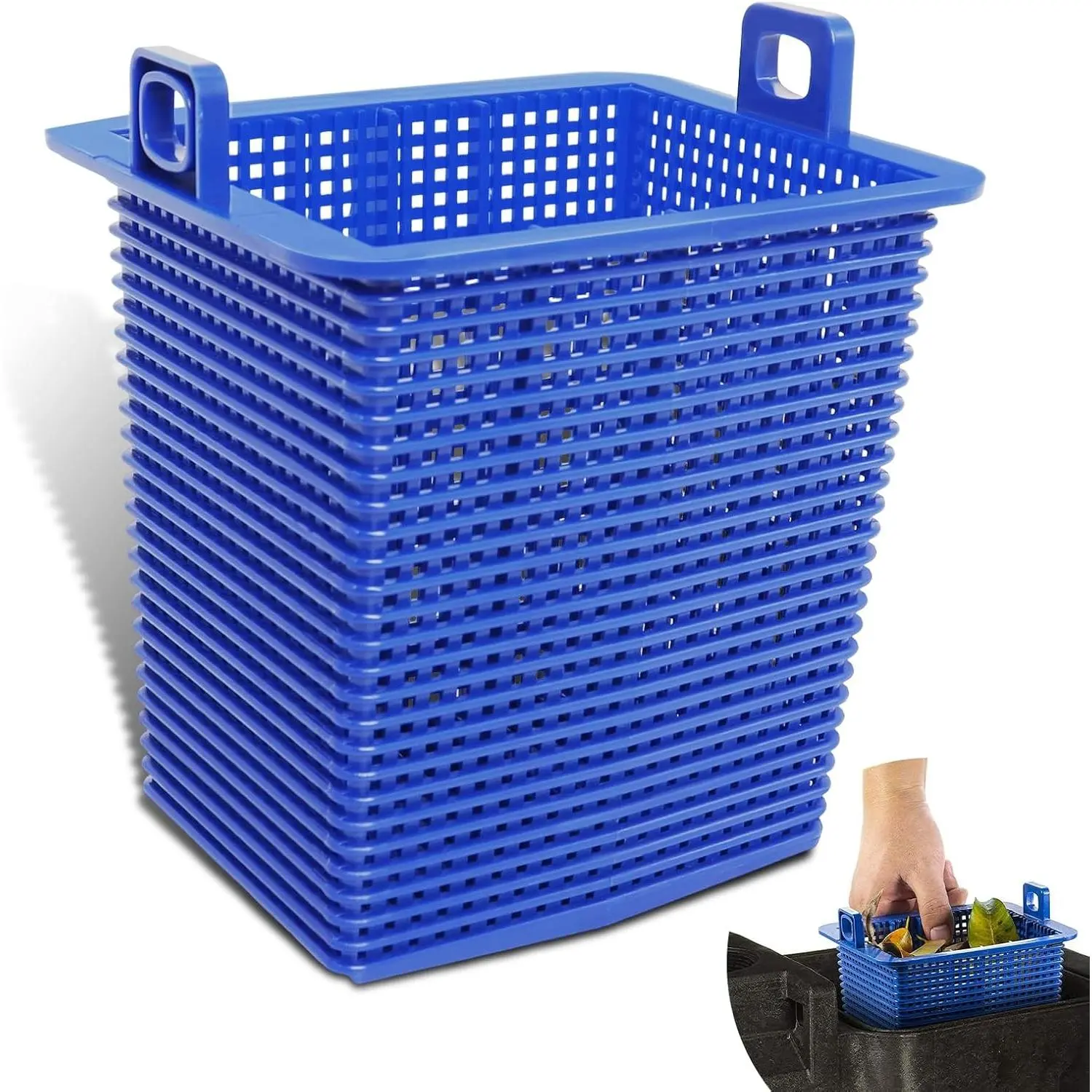 Plastic Reinforced-Duty SPX1600M Skimmer Basket with Handles, Compatible with Hayward Super Pump, Replaces Hayward SP2607X10 SP2615X20XE SP1615X20 Inground Pool Pump Strainer Basket, Pool Maintenance