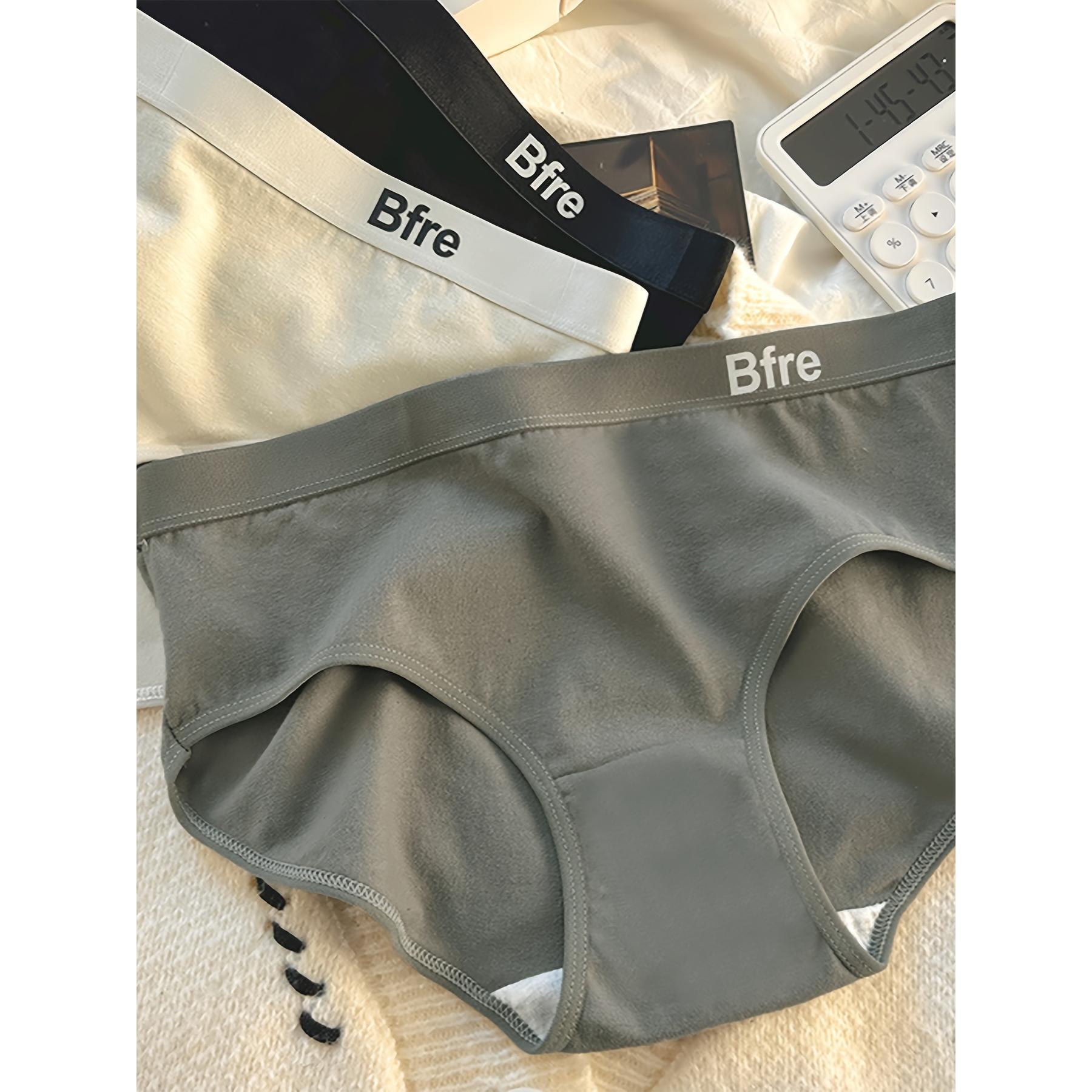 8 Pieces of Comfortable Cotton Girls' Underwear with Fashionable Letter Logo - Breathable Low Waist Underwear in Various Colors, Suitable All Seasons, Cute Underwear