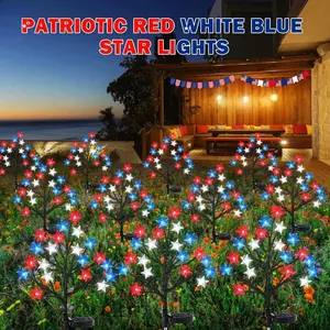 Five-pointed star decorative floor plug, [Independent packaging package] used for lawn, flower pot decoration, or as wall and desktop decoration.