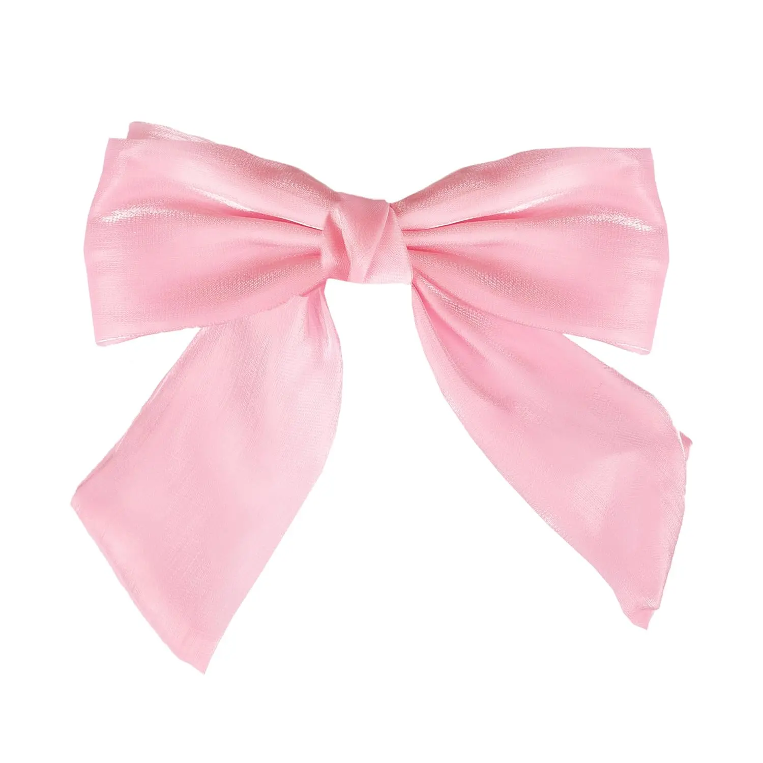 Shimmer Satin Hair Bows Long Tail Bowknot Hair  for Women ()