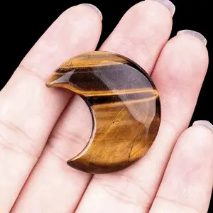 Natural Crystal Agate Crescent Moon Charms | No Hole Moon Stone Beads | DIY Jewelry Making Supplies for Earrings Pendants Handcrafts