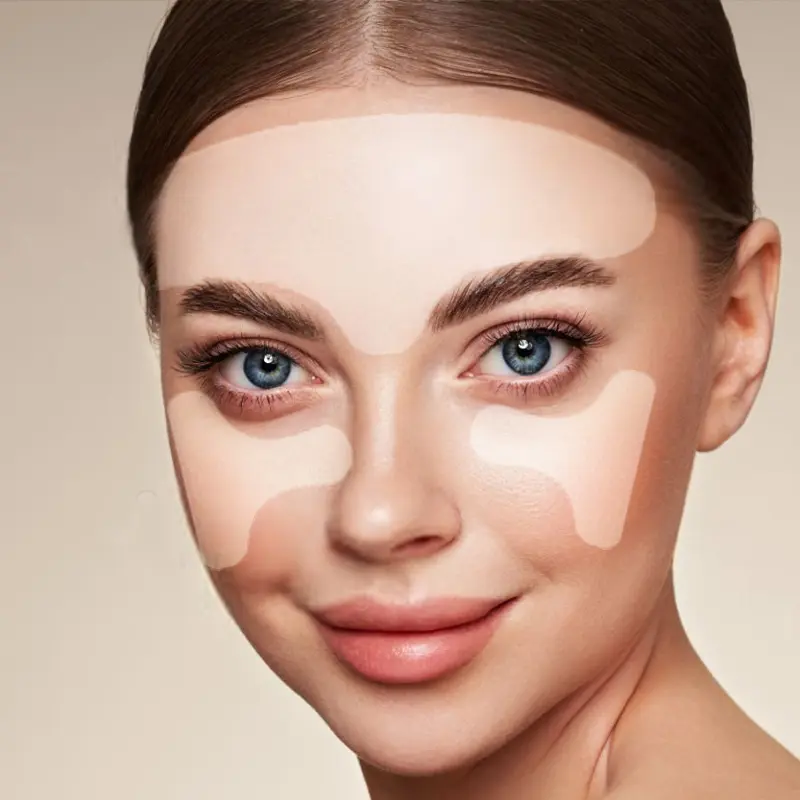 3 pcs of silicone facial patches, transparent color patches for forehead and eyes, portable skincare patches