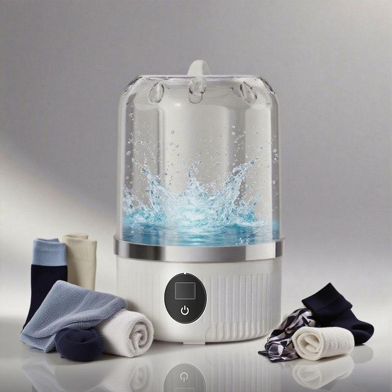 Mini Compact Multifunction Washing Machine for Handkerchiefs, Towels, Lingerie, Baby Clothes and Socks, 3 Washing Modes for Apartments, Dorms, Camping and Travel