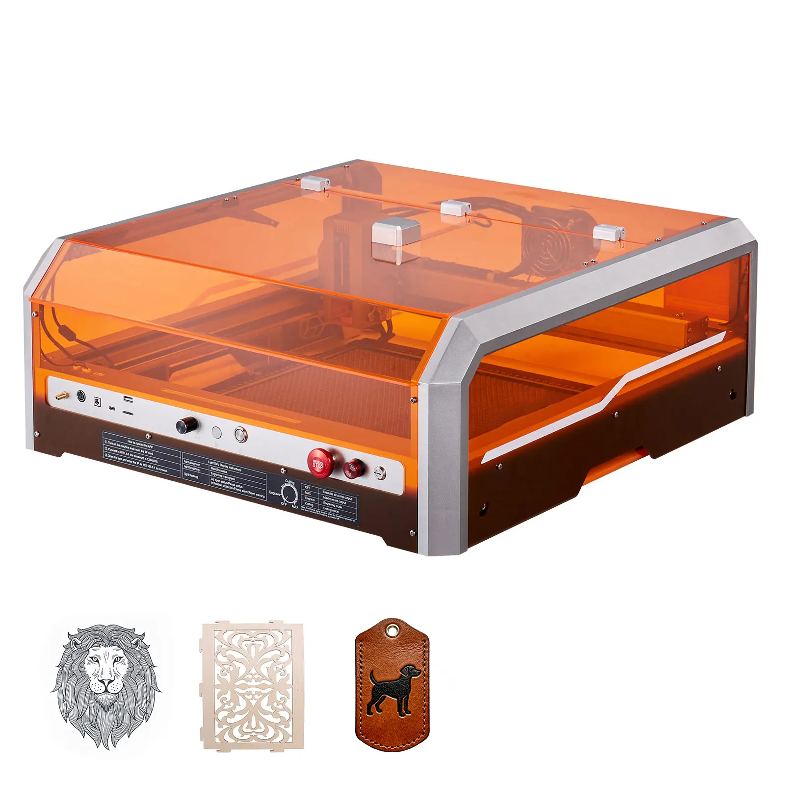 Laser Engraver, 20W, Laser Engraving and Cutting Machine with Enclosure Camera, Laser Cutter, 15.7 x 15.7 in Working Area, 30000 mm/min, for Wood, Leather, Glass, Paper, Certain Metal, Class 1