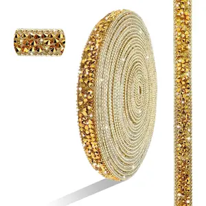 6 Yards Self Adhesive   Rhinestone Ribbon  Strips, Bling  Rhinestones Ribbon  Sticker for DIY Crafts,Wedding,Christmas Party,Birthday( 2)