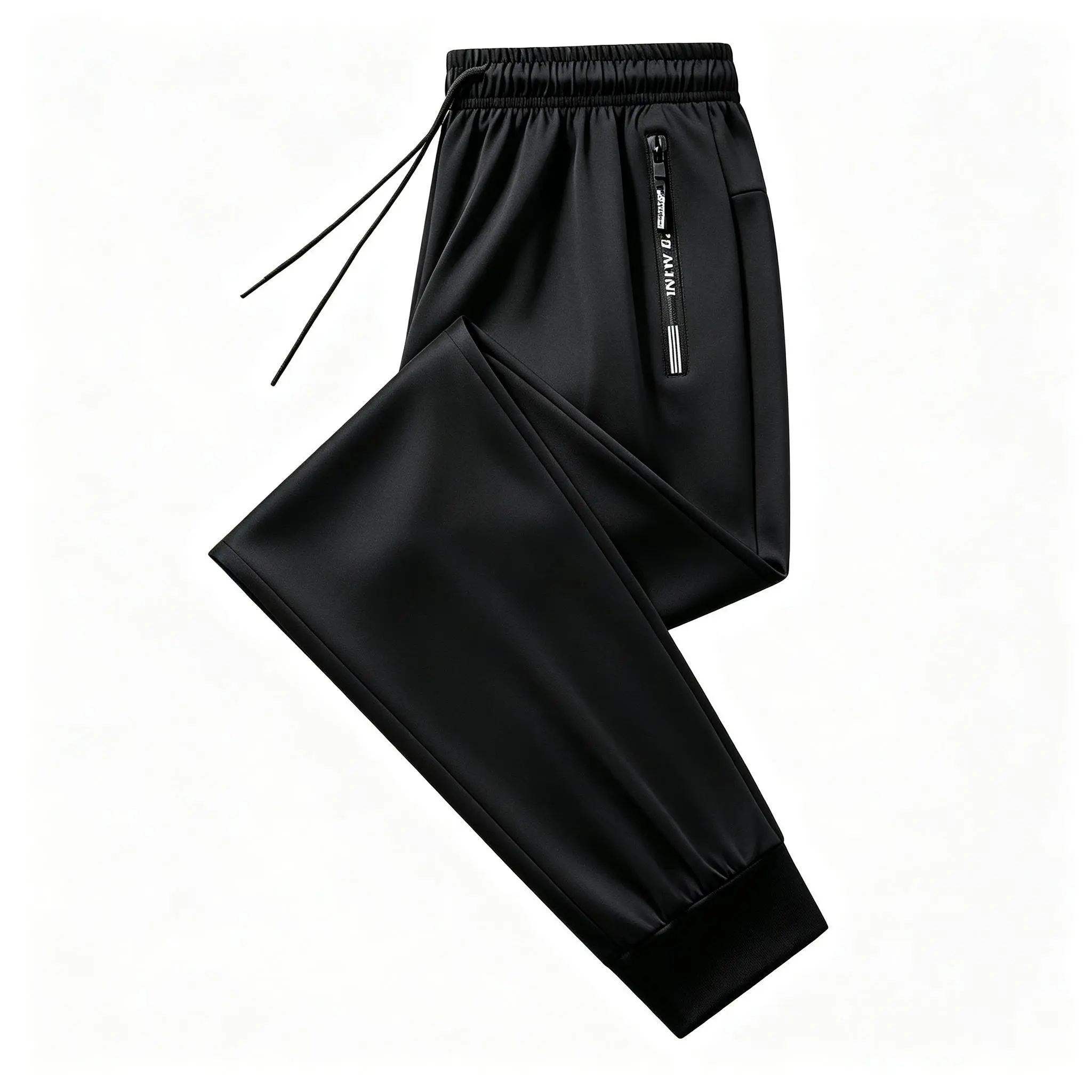 Men's Quick-Dry Athletic Pants with Snug Stretch Fabric, Drawstring Tie, and Zippered Pockets, Lightweight Trousers for a Modern Athletic Look, Multi-Size