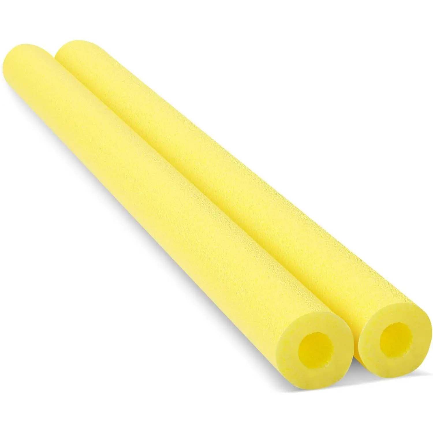 2 Pack 52 Inch Hollow Foam Pool Swim Noodles for Christmas Decoration Swimming Floats DIY Floating Craft Projects Yellow
