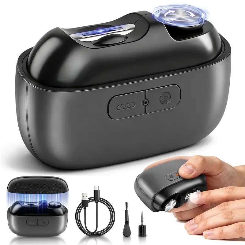 Electric Nail Clipper, Nail Clippers For Seniors, Upgraded Automatic Electric Nail Trimmer, Nail Polisher with LED Light, Magnetic Cover, Nail Scraps Storage, USB Rechargeable, Safety Two-Speed Mode, Gift for Parents