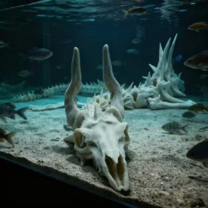 60 Cm Aquatic Skeleton Dragon Frame Aquarium Decor, Creative Gift for Fish Tank, Unique Aquarium Scene Decoration, Bone Theme Ornament