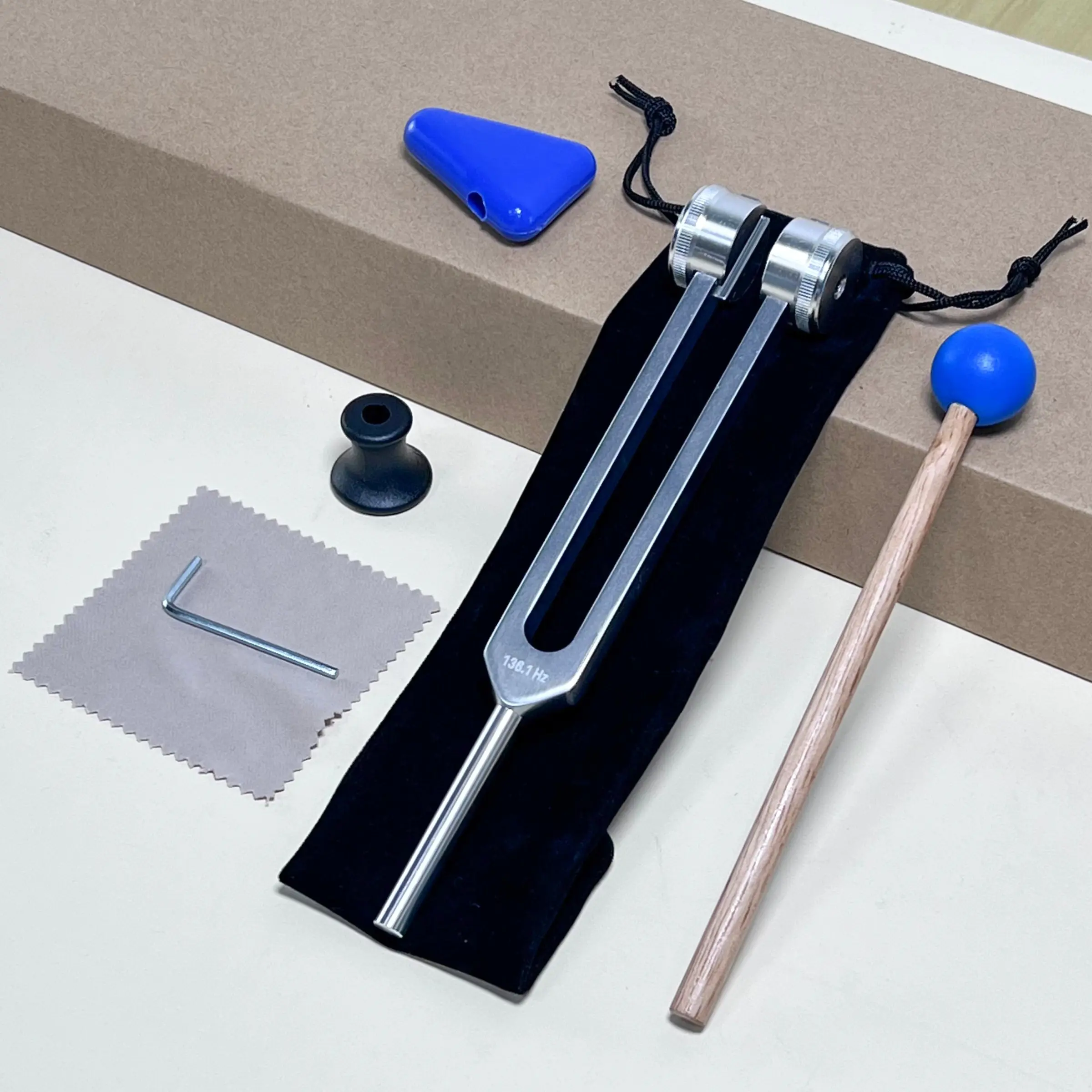 Adjustable Tuning Fork Set - 136.1hz/512hz/4096C Silver Color, Sound Resonance Kit for Yoga and Meditation, Elegant Gift