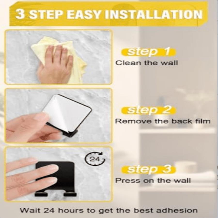 Razor Storage Rack, 4 Counts Wall Mounted Razor Holder, Portable Storage Rack for Bathroom, Home Organizer for Bathroom