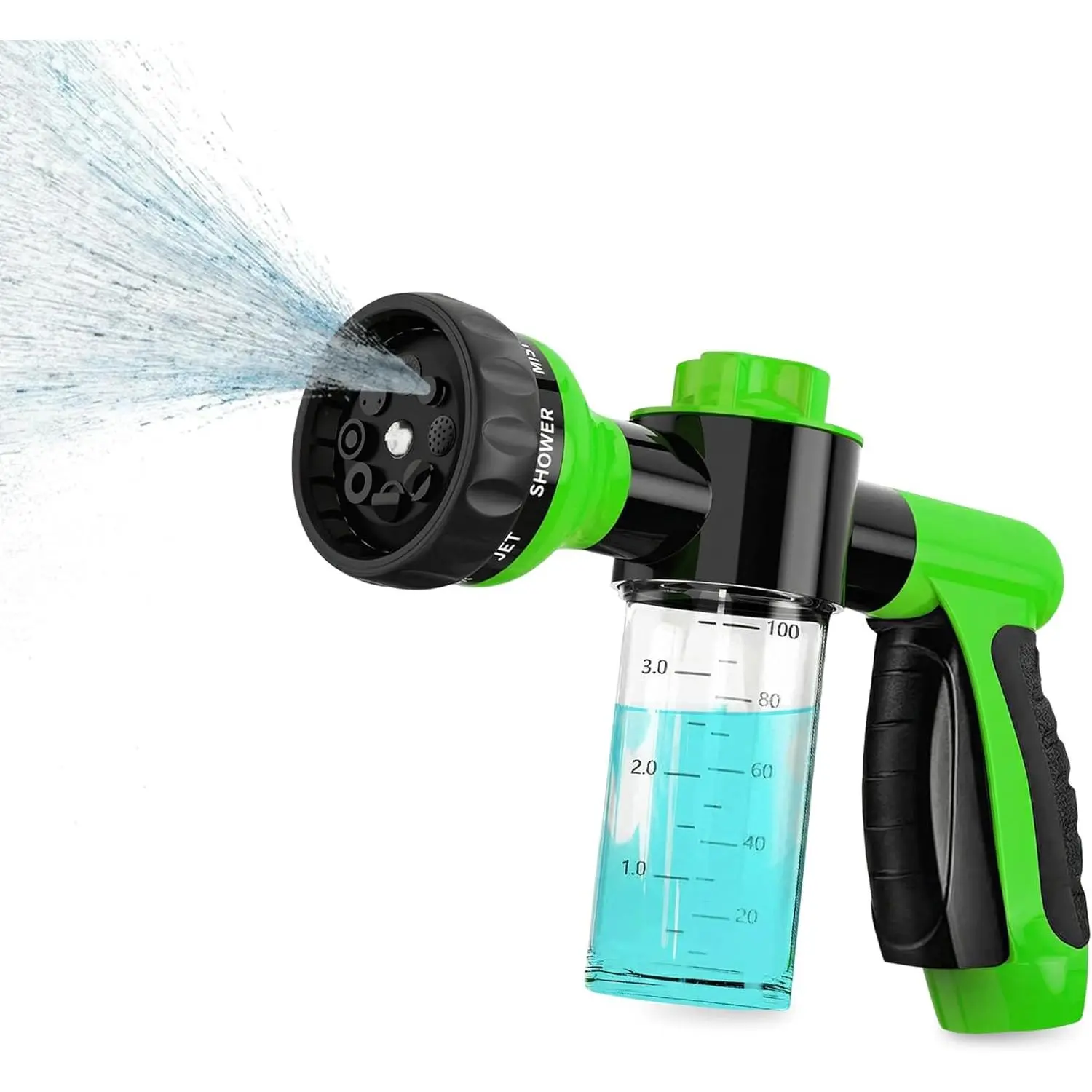 Pet Shampoo & Soap Dispenser with Plastic Body, Water Spray Garden Hose Nozzle, Pet Washing Washing Aid